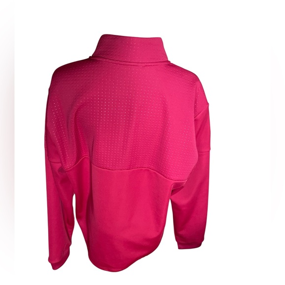 Adidas golf clima warm quarter-zip pink pullover - Picture 3 of 7